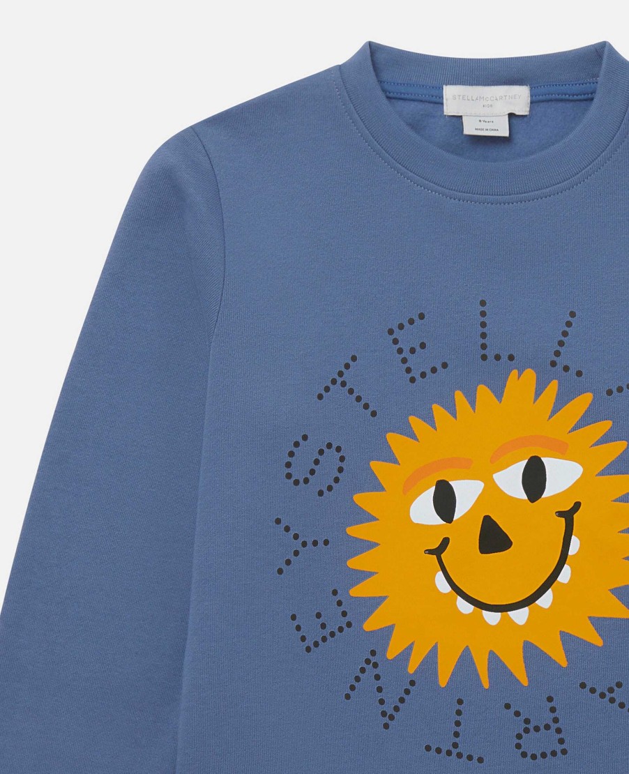 Barn Stella McCartney T-Shirts Och Troja | Sunshine Face Langarmad T-Shirt