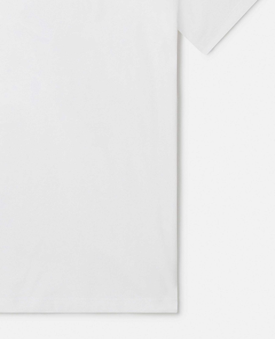 Barn Stella McCartney T-Shirts Och Troja | Logo Waves Print T-Shirt