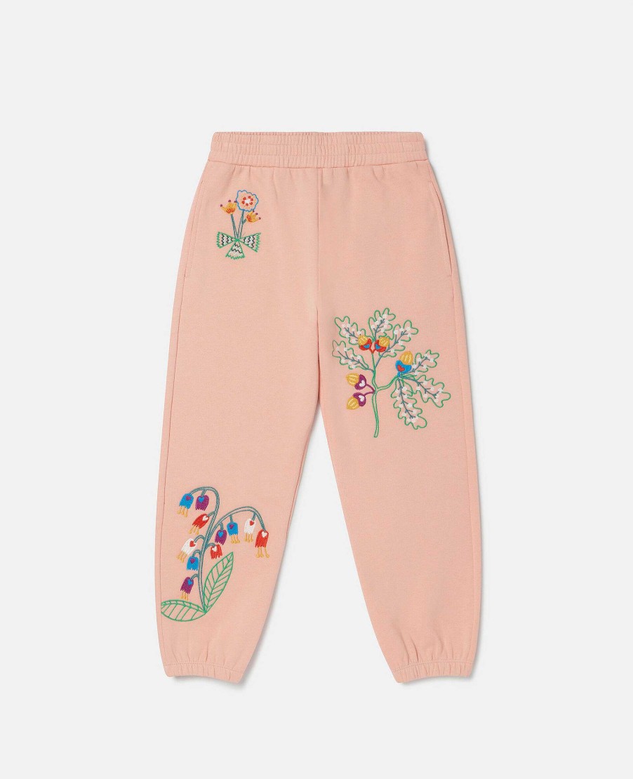 Barn Stella McCartney Byxor Och Kjolar | Joggingbyxor For Broderi Av Ekollon