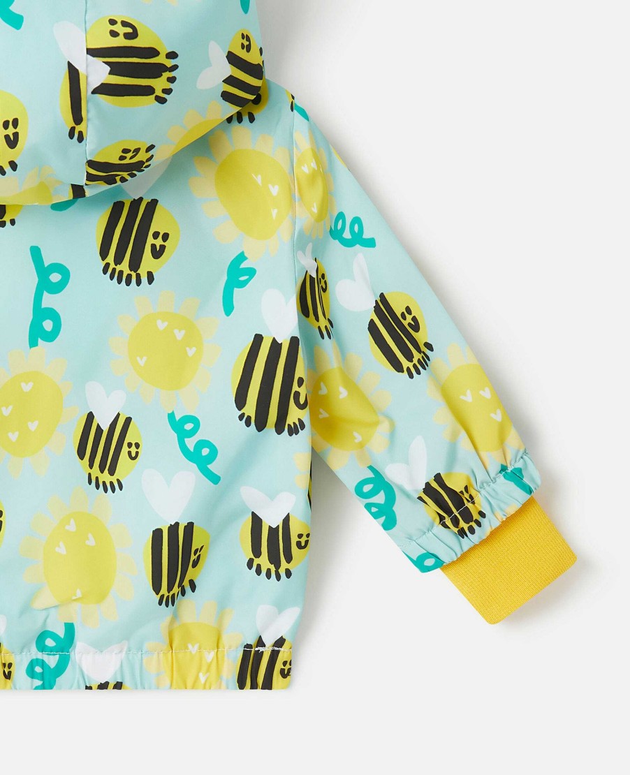 Barn Stella McCartney Baby Flickor | Huvjacka Med Humblebee Sunflower Print