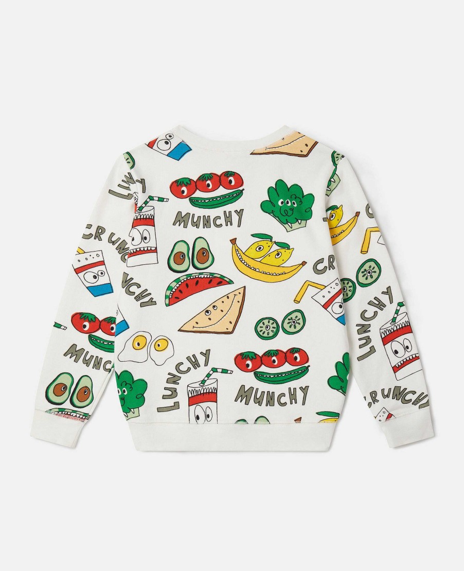 Barn Stella McCartney T-Shirts Och Troja | Crunchy Lunchy Print Sweatshirt