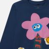 Barn Stella McCartney Trojor Och Koftor | Langarmad T-Shirt Med Leende Blommotiv