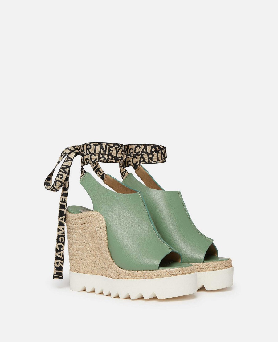 Kvinnor Stella McCartney Kilar | Gaia Alter Mat Peeptoe Wedge Espadrilles