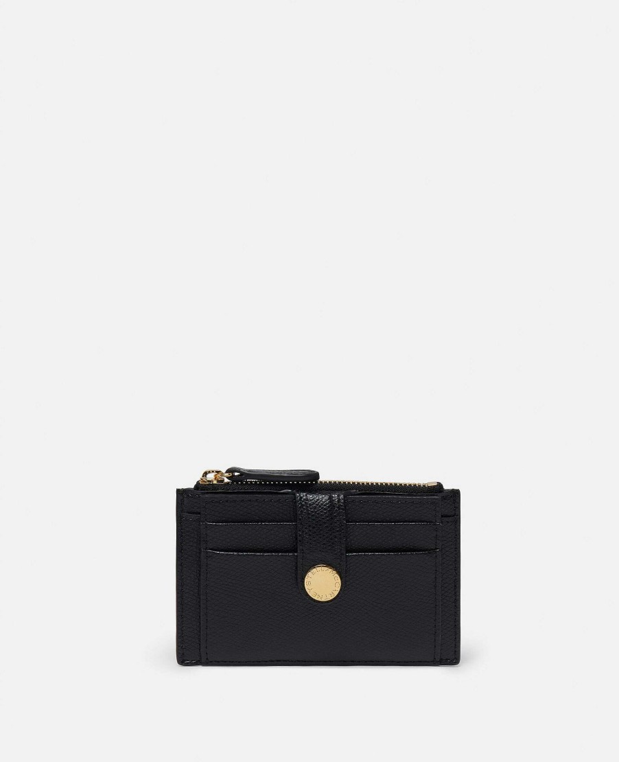 Kvinnor Stella McCartney Kompakta Planbocker | Logo Grainy Alter Mat Zip-Korthallare