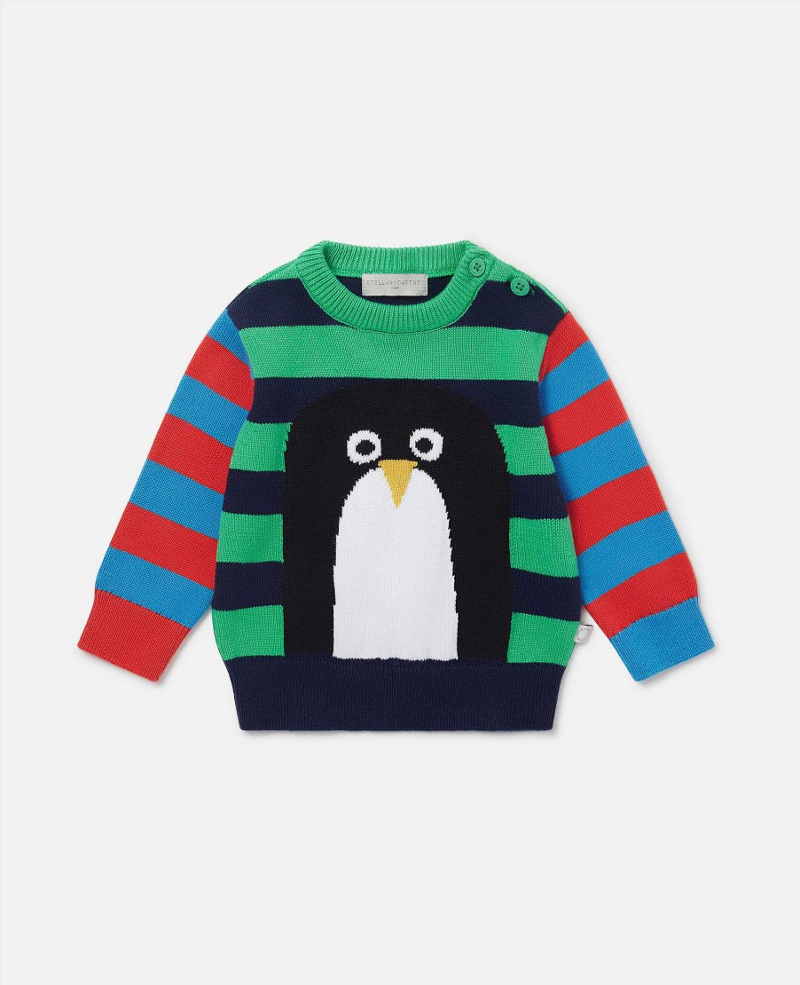 Barn Stella McCartney Baby Boys | Randig Penguin Jumper