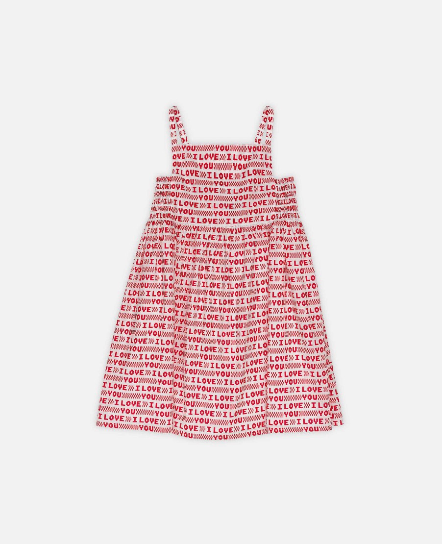 Barn Stella McCartney Klanningar Och Allt-I-Ett | I Love You' Heart Print Klanning