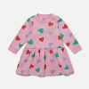 Barn Stella McCartney Baby Flickor | Smiling Heart Print Skater Klanning