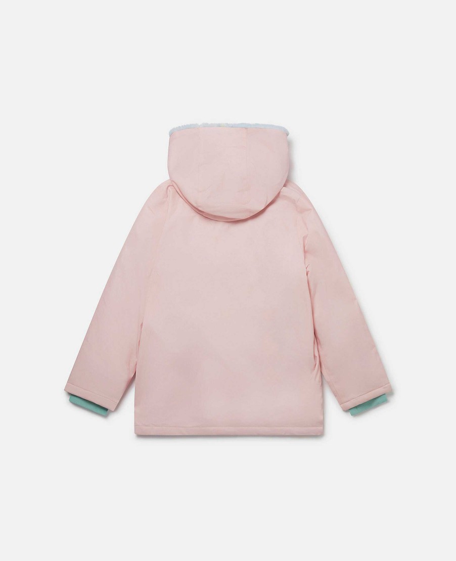 Barn Stella McCartney Ytterklader | Rainbow Unicorn Cloud Regnrock Med Huva