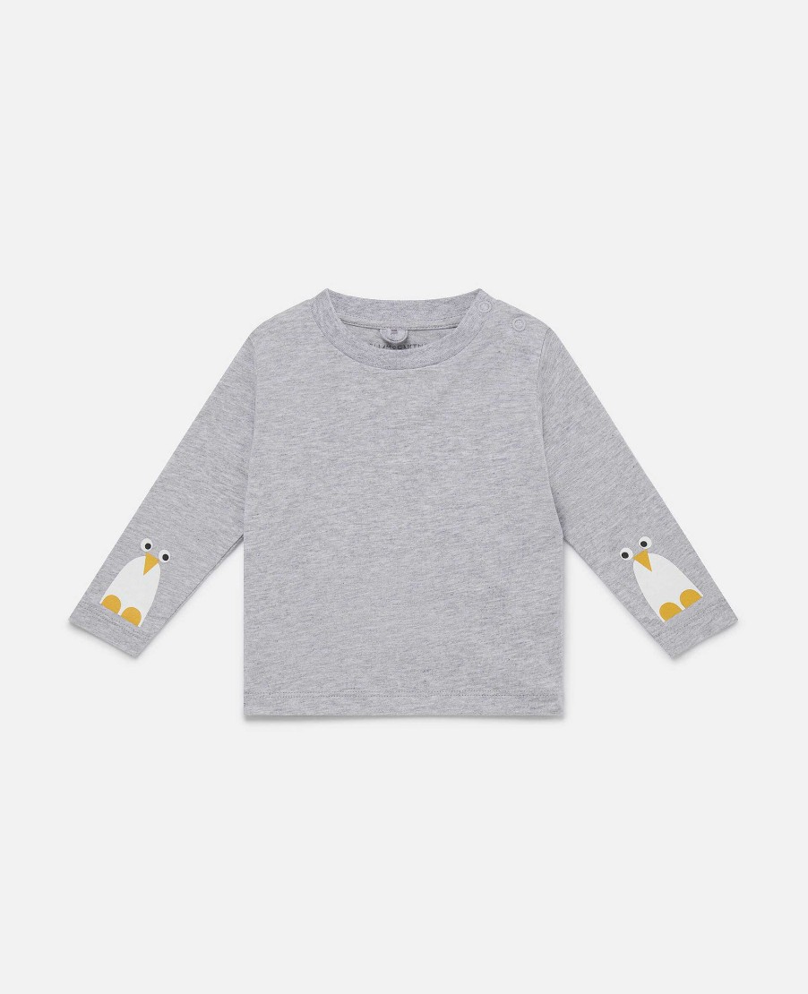 Barn Stella McCartney Baby Boys | Penguin Cuff Langarmad T-Shirt