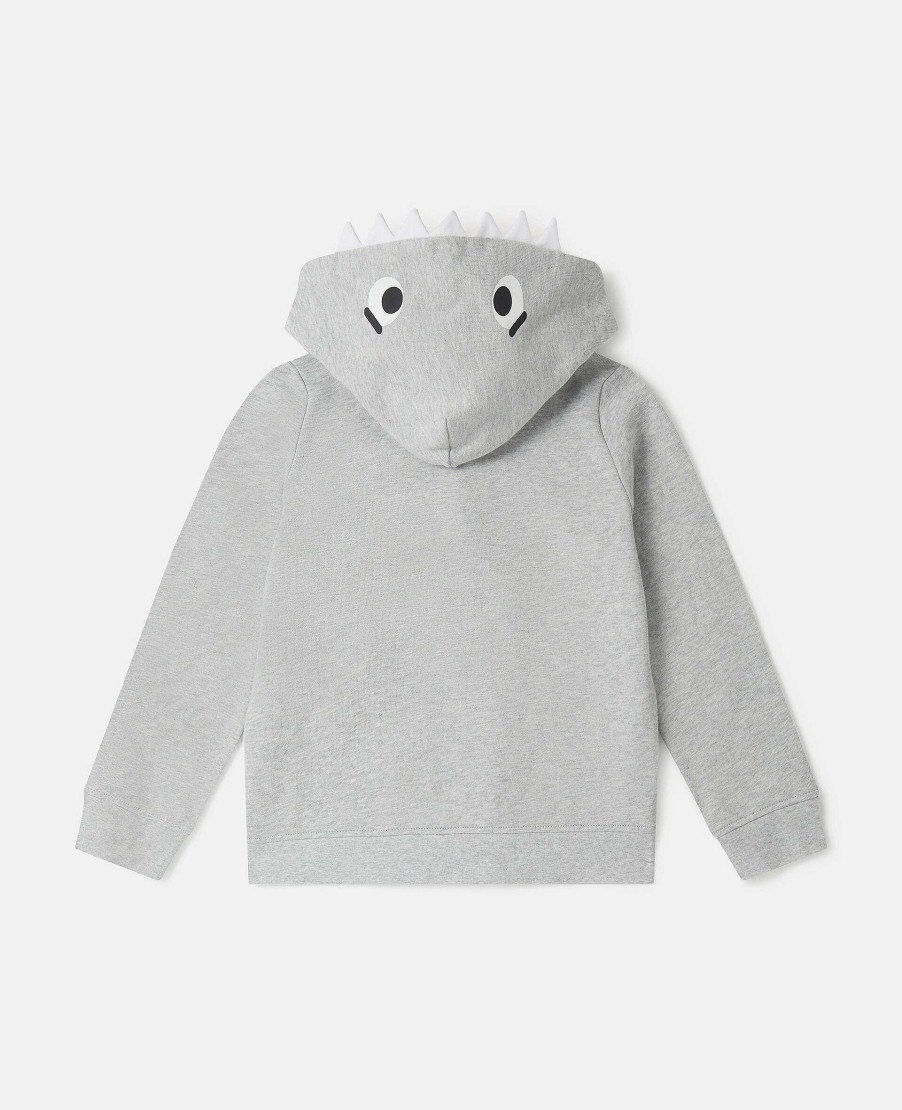 Barn Stella McCartney Koftor Och Trojor | Shark Zip Hoodie