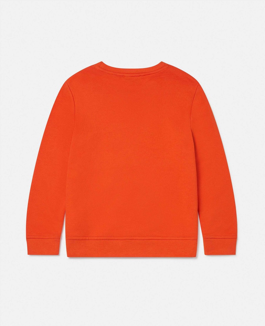 Barn Stella McCartney Baby Flickor | Sweatshirt Med Leende Blommotiv