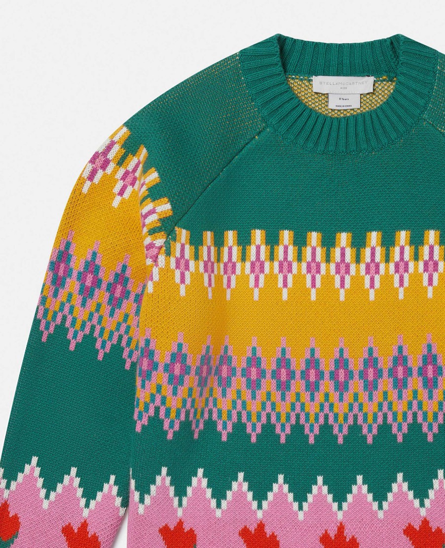 Barn Stella McCartney Trojor Och Koftor | Tulpan Fair Isle Jumper