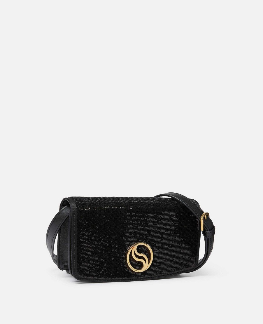 Kvinnor Stella McCartney Crossbody-Vaskor | S-Wave Paljettplanbok Pa Rem