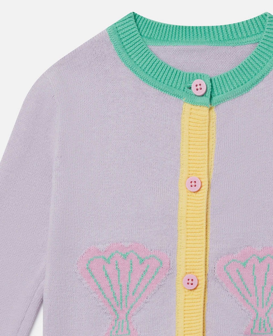 Barn Stella McCartney Baby Flickor | Seashell Pocket Cardigan