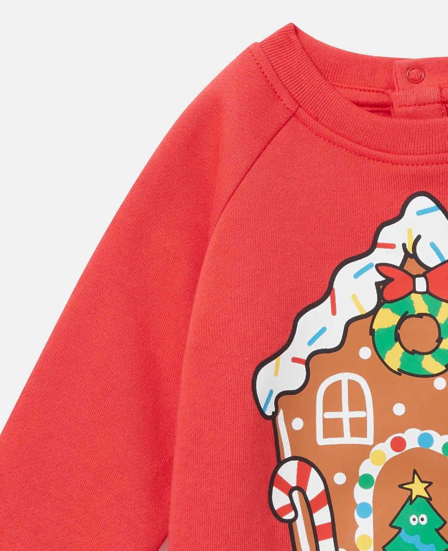 Barn Stella McCartney Baby Boys | Sweatshirt Med Pepparkakshusmotiv