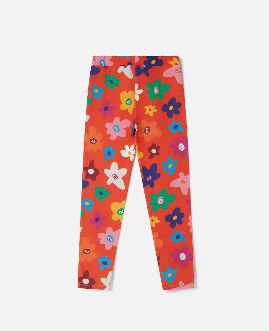 Barn Stella McCartney Byxor Och Kjolar | Leende Leggings Med Blommonster