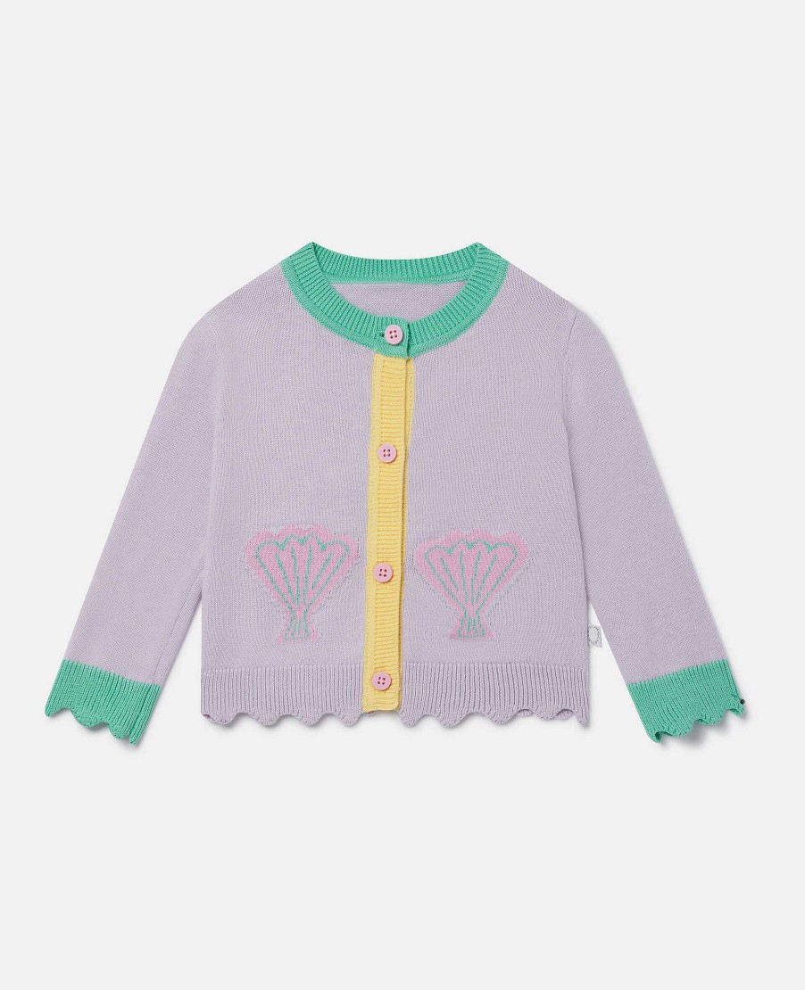 Barn Stella McCartney Baby Flickor | Seashell Pocket Cardigan