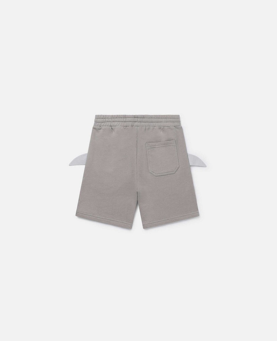 Barn Stella McCartney Byxor Och Shorts | Dubbel Shark Motiv Jersey Shorts