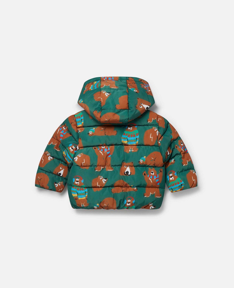 Barn Stella McCartney Baby Boys | Bear Print Puffer Coat