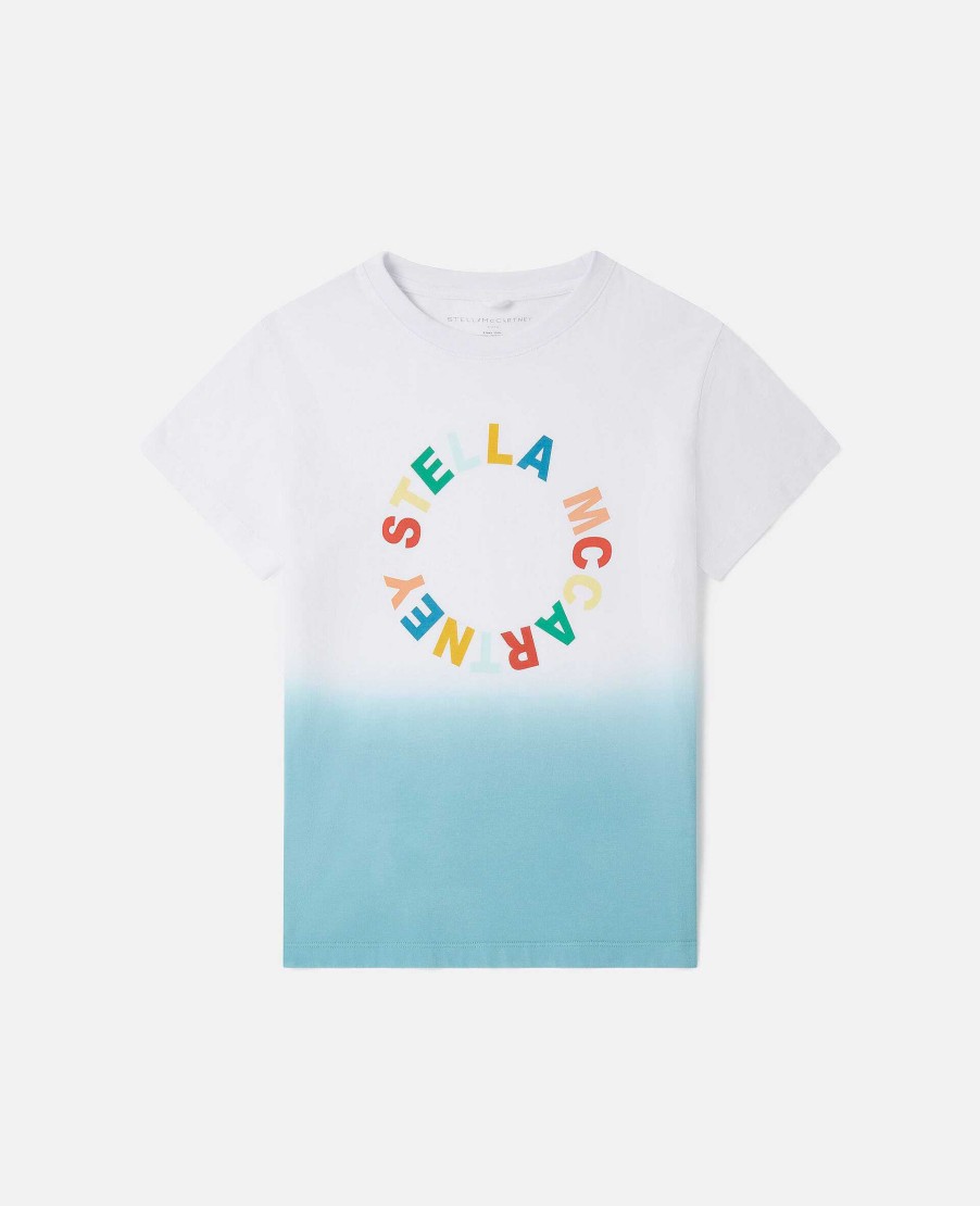 Barn Stella McCartney T-Shirts Och Troja | Medallion Logo Ombre T-Shirt