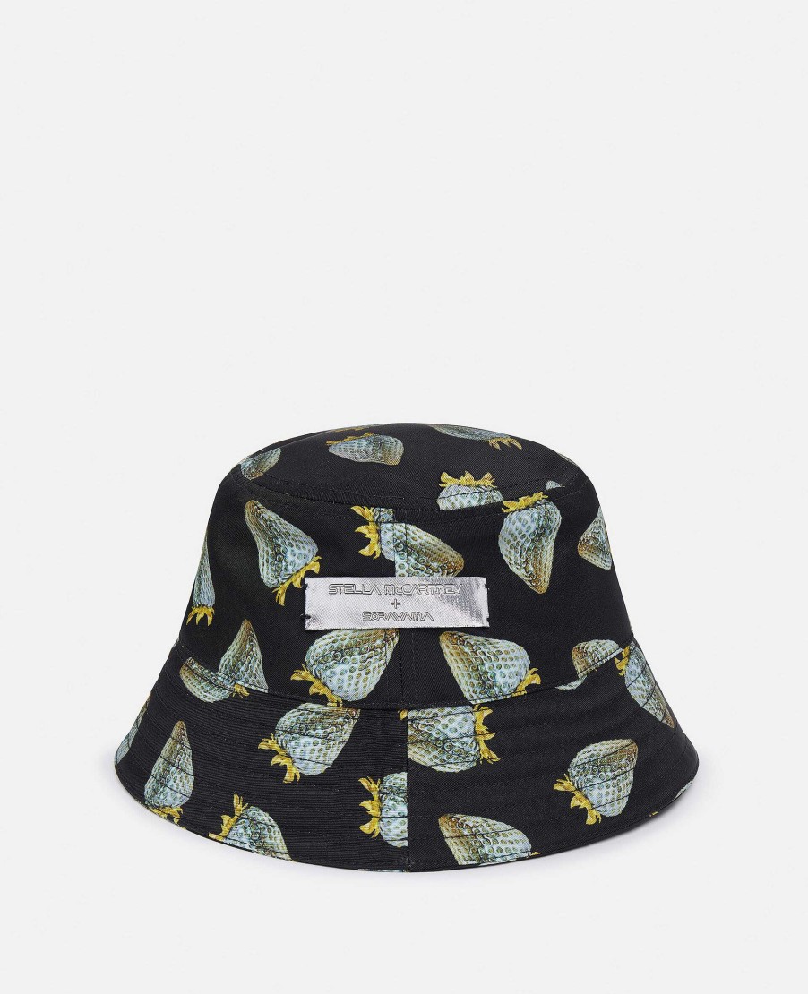 Unisex Stella McCartney Tillbehor | Strawberry-Print Regenerated Nylon Bucket Hat