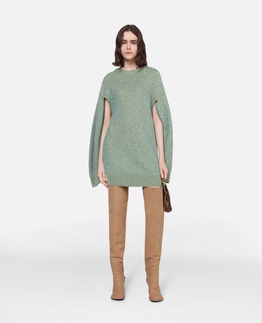 Kvinnor Stella McCartney Stickat | Sequin Cape Jumper Klanning