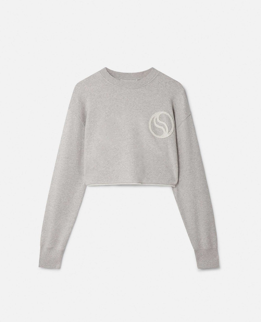 Kvinnor Stella McCartney Trojor Och T-Shirts | S-Wave Cropped Sweatshirt