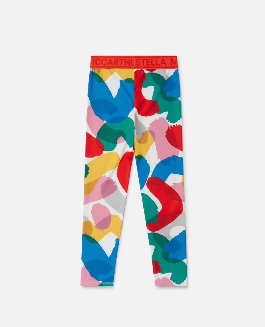 Barn Stella McCartney Byxor Och Kjolar | Smudge Print Leggings