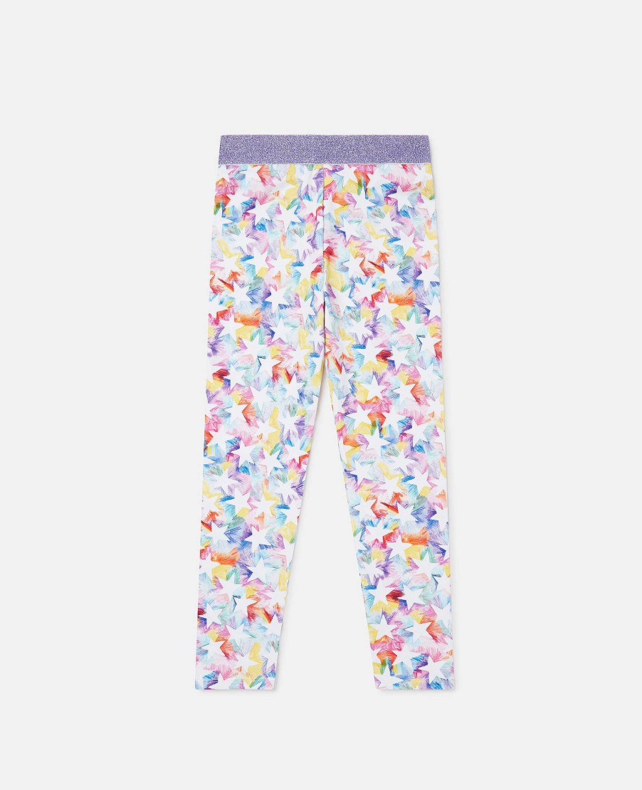 Barn Stella McCartney Byxor Och Kjolar | Rainbow Star Outline Leggings