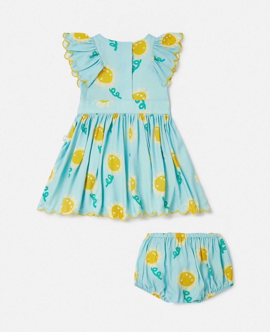 Barn Stella McCartney Baby Flickor | Solros Print Armlos Klanning Och Blommor Set