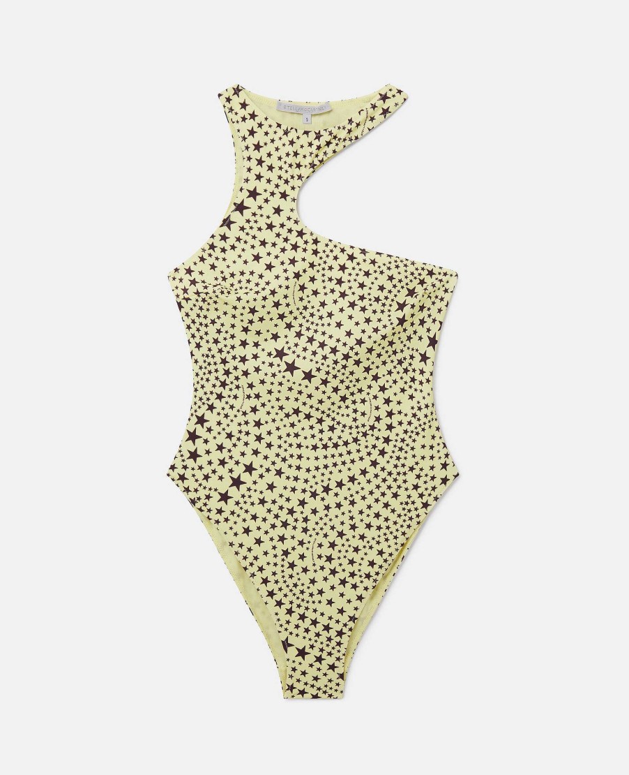 Kvinnor Stella McCartney Badklader | Star Print Cut-Out Baddrakt