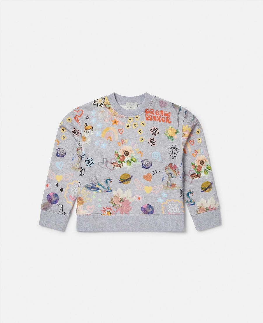 Barn Stella McCartney Trojor Och Koftor | Dreammaker Doodle Sweatshirt