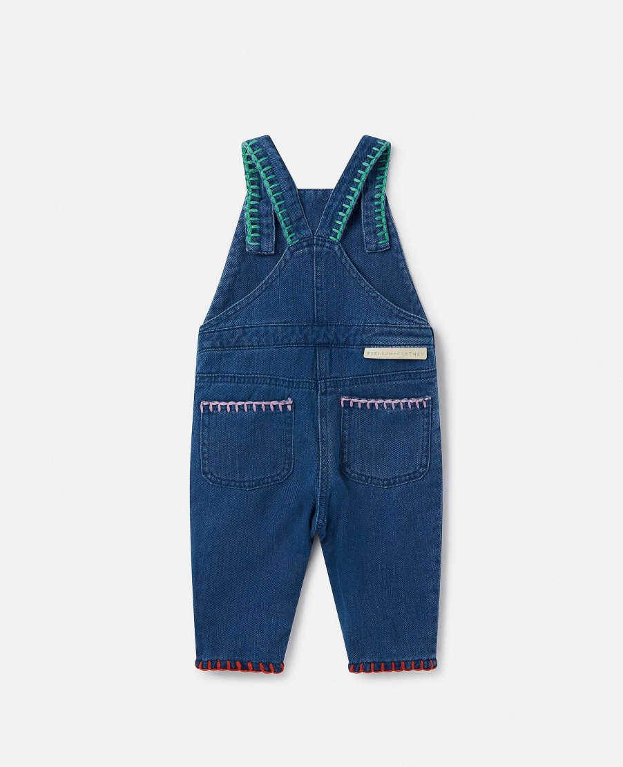 Barn Stella McCartney Baby Flickor | Leende Jeansbyxor Med Blomma