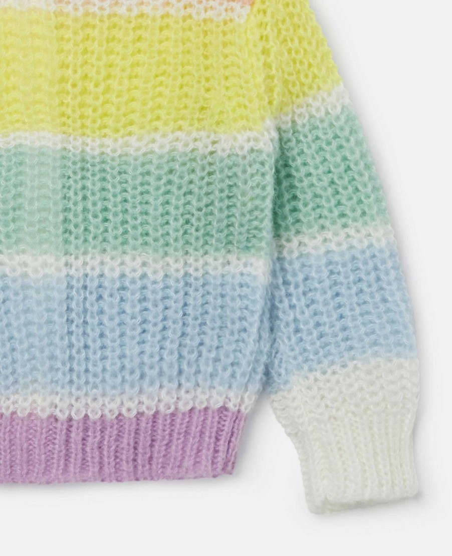 Barn Stella McCartney Baby Flickor | Rainbow Stripe Cardigan