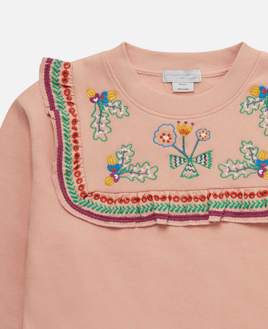 Barn Stella McCartney Trojor Och Koftor | Acorn Broderi Collared Sweatshirt