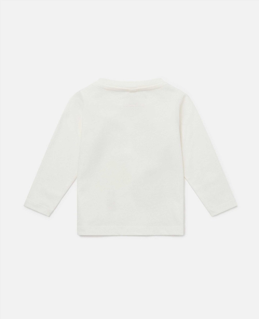 Barn Stella McCartney Baby Boys | Monster Face Print Langarmad T-Shirt