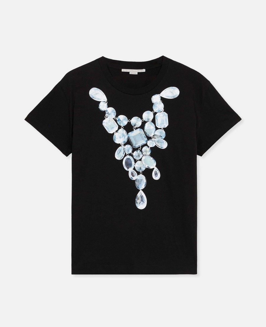 Kvinnor Stella McCartney Trojor Och T-Shirts | Diamant Grafiskt Tryckt T-Shirt