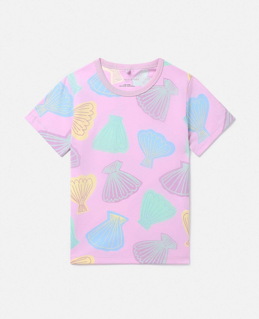 Barn Stella McCartney T-Shirts Och Toppar | T-Shirt Med Snackskalstryck