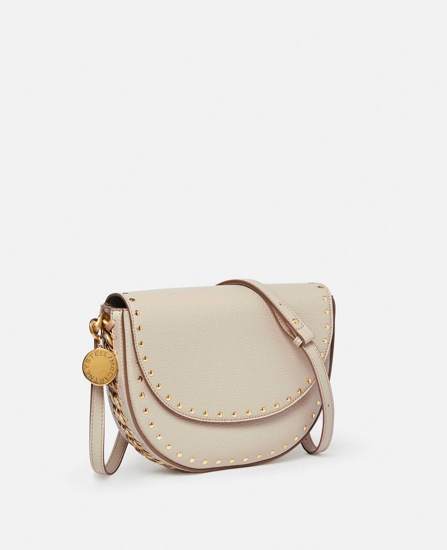 Kvinnor Stella McCartney Frayme Vaska | Frayme Dubbade Grainy Alter Mat Medium Flap Axelvaska