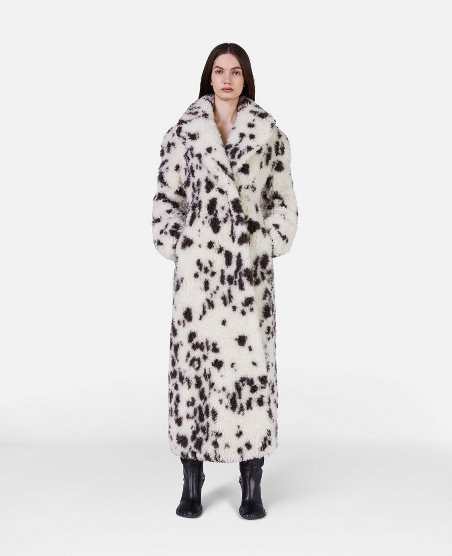 Kvinnor Stella McCartney Kappor Och Jackor | Appaloosa Print Lang Teddy Coat