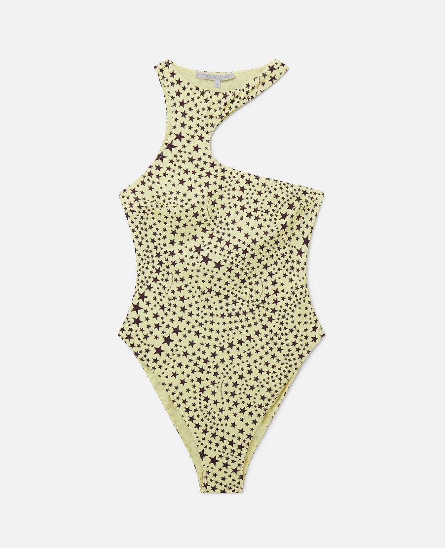 Kvinnor Stella McCartney Badklader | Star Print Cut-Out Baddrakt