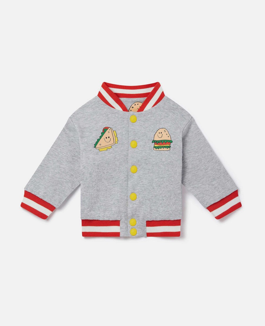 Barn Stella McCartney Baby Boys | Silly Sandwich Print Vandbar Bomberjacka