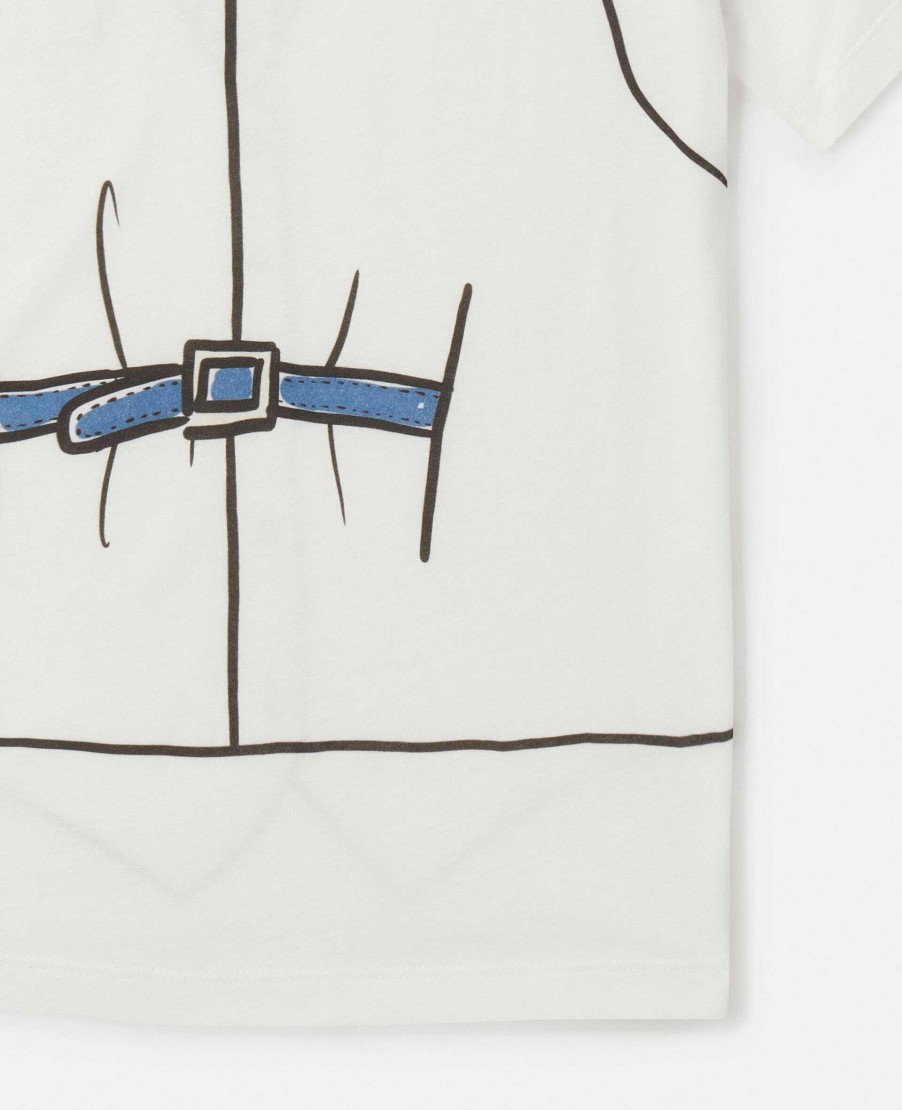 Barn Stella McCartney T-Shirts Och Troja | Vast Trompe-L'Oeil T-Shirt Med Tryck