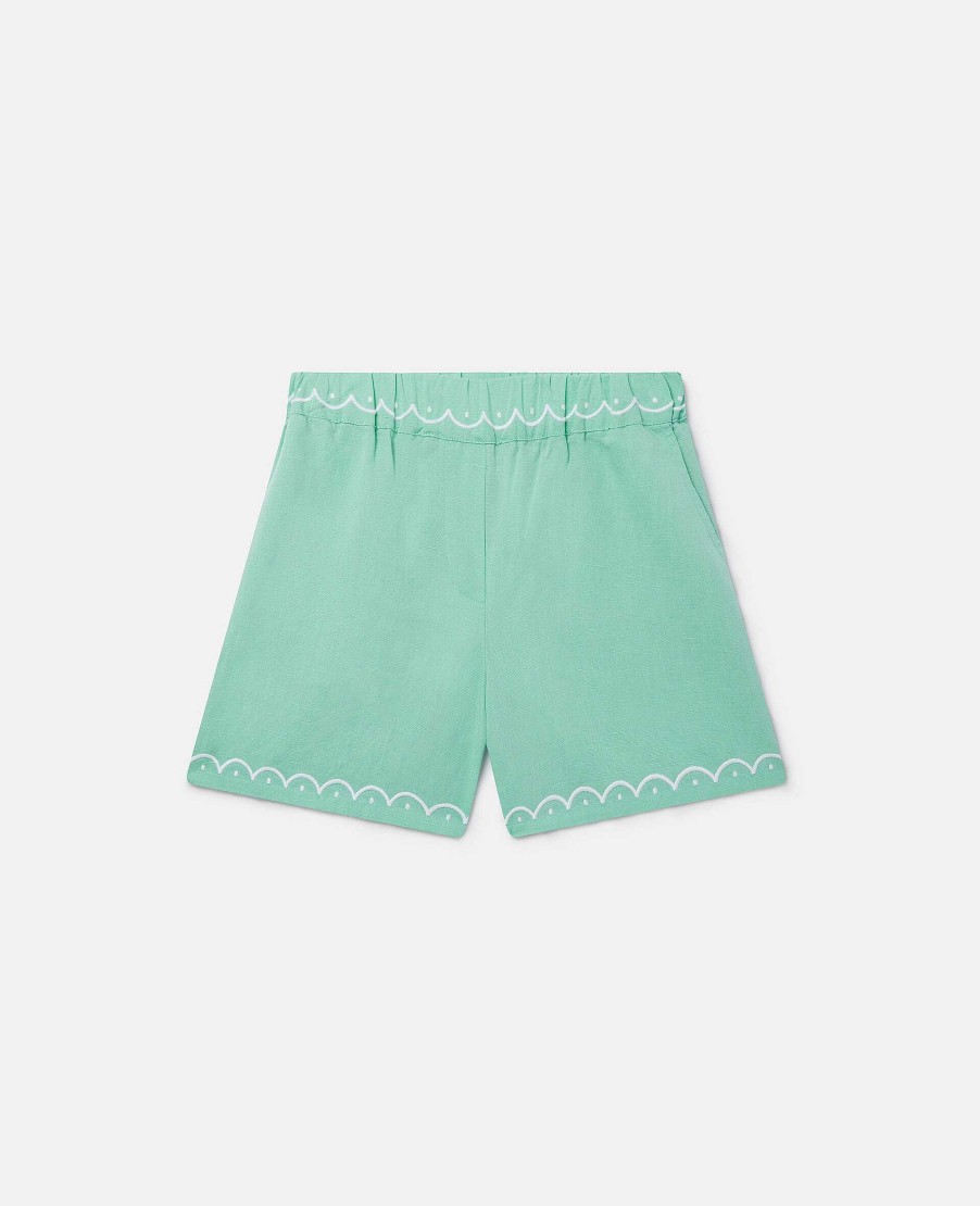 Barn Stella McCartney Byxor Och Kjolar | Shorts Med Bagad Kant