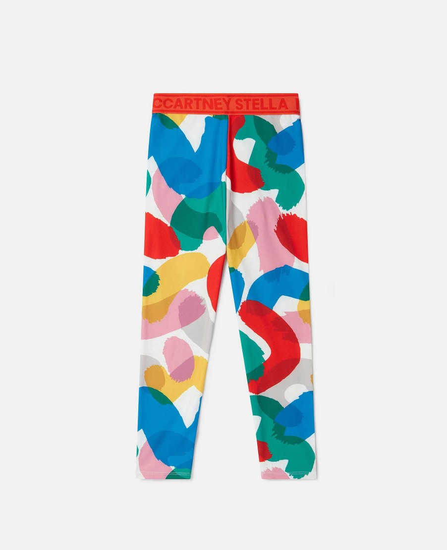 Barn Stella McCartney Byxor Och Kjolar | Smudge Print Leggings