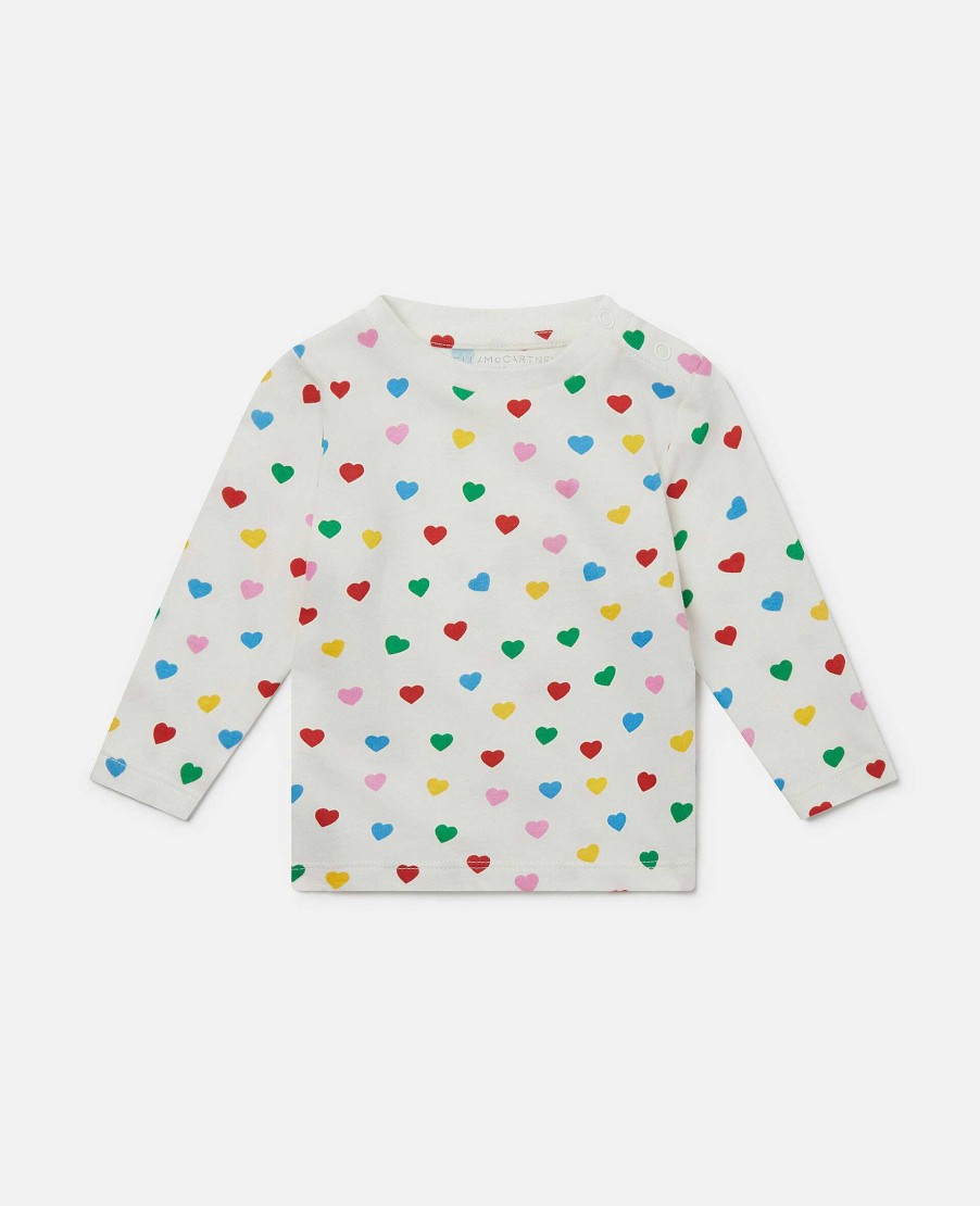 Barn Stella McCartney Baby Flickor | Hjarttryckt Sweatshirtklanning