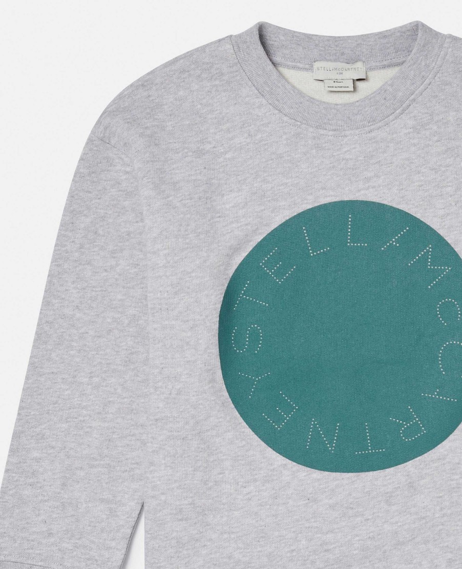 Barn Stella McCartney T-Shirts Och Troja | Logo Disc Sweatshirt