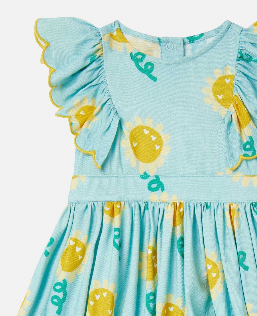 Barn Stella McCartney Baby Flickor | Solros Print Armlos Klanning Och Blommor Set