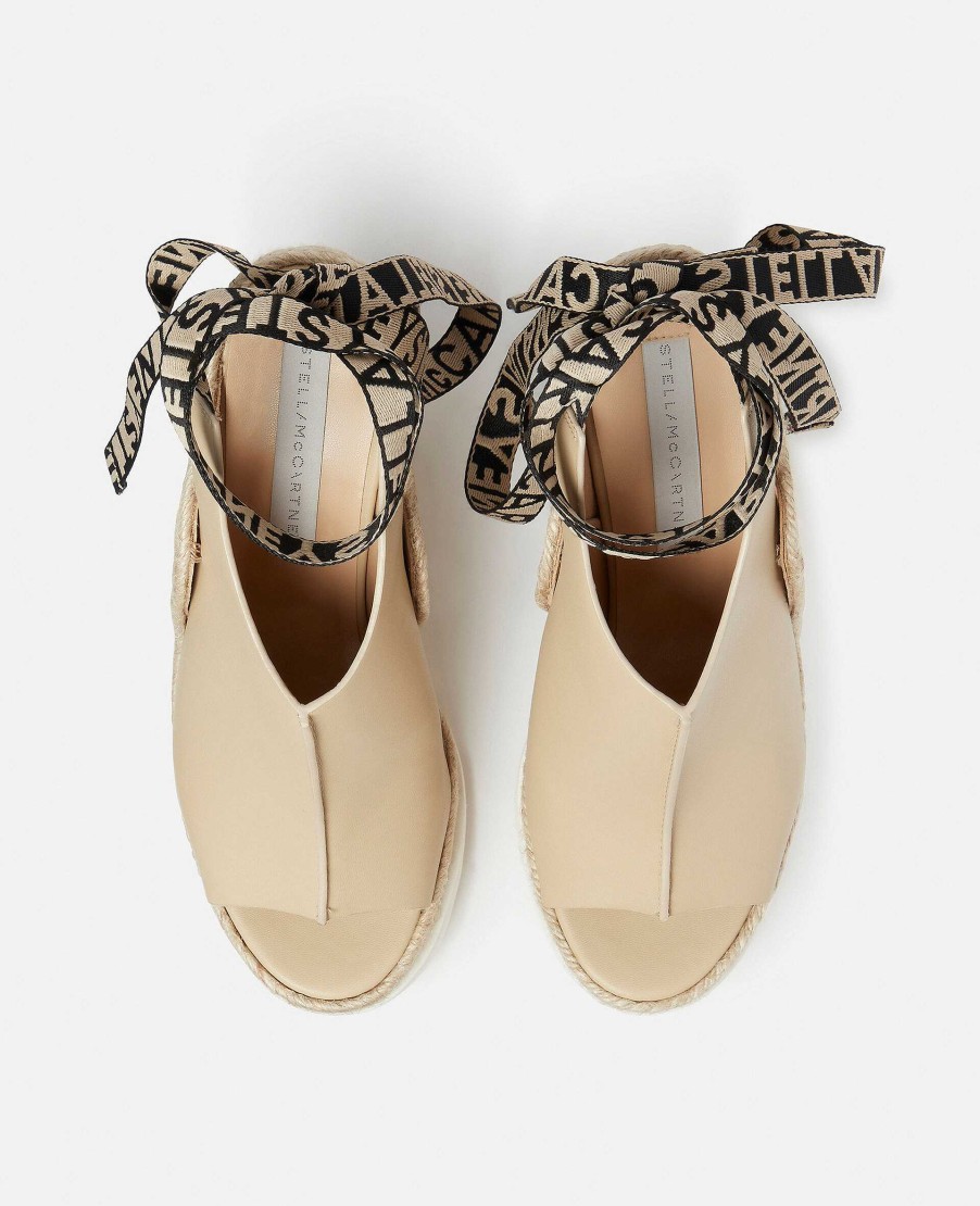 Kvinnor Stella McCartney Kilar | Gaia Alter Mat Peeptoe Wedge Espadrilles