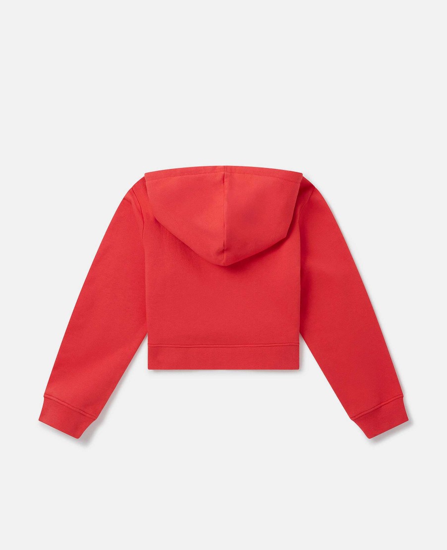 Barn Stella McCartney Trojor Och Koftor | Cirkular Logotyp Cropped Hoodie